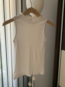 Bluzka z golfem, bez rękawów 