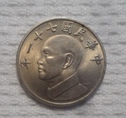 Taiwan Republika Chińska TWD 5 nowych dolarów 2002 Rok 91 Y# 552 Stan