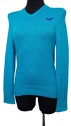 *III SWETER HOLLISTER BŁĘKITNY CIEPŁY MIŁY XS S miękki PIĘKNY KOLOR REAL+