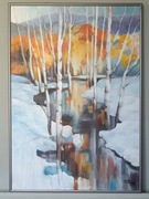 "Pierwszy śnieg" - obraz akrylowy na płótnie