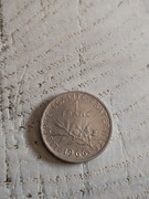 moneta 1 frank 1966 rok Francja