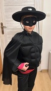 Strój przebranie Zorro 140 cm maska kapelusz szpada peleryna