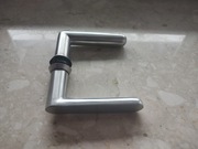 Klamka do drzwi szklanych srebrna 