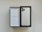 ORYGINALNE PUDEŁKO IPHONE 11 PRO MAX SREBRNY SILVER | Z WKŁADKĄ I PAPIERAMI