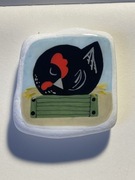 Magnes na lodówkę, malowany kamień, kura wielkanocna