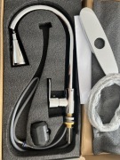 Bateria kuchenna kran srebro chrom