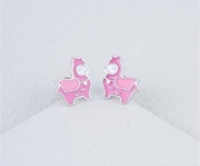 Srebrne kolczyki lama