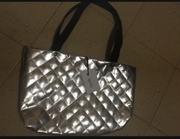 Furelle nowa srebrna pikowana torba typu shopper-idealna na prezent