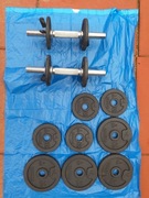 hantle żeliwne domyos regulowane 2x8kg zestaw do treningu 16kg