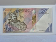 Banknot 20 zł TYSIĄCLECIE KORONACJI BOLESŁAWA CHROBREGO - NR 0030017