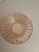 Popielniczka szklana rozalinowa PRL