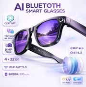 Inteligentne Okulary z Kamerą AI Chat GPT Mikrofonem Tłumaczeniem LIVE Etui