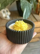 Świeczka sojowa świeca kwiat Hortensja Róża mała handmade gipsowa