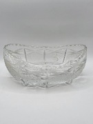 Kryształowa misa w kształcie łódki, żardiniera PRL