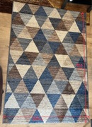 Dywan 3 sztuki niebiesko-biało-szary