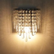 nowoczesna lampa ścienna z kryształem K9 lampa LED  z chromowanym 