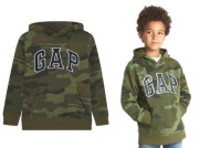 GAP bluza dresowa z kapturem moro khaki 8 9 lat