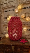 Lampion duży Makrama Wazon Boho Handmade Pleciony 