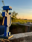 Ludzik pixel art Armor stand + zbroja