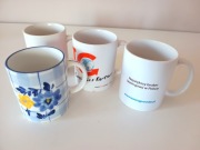 stare kubki do kawy naczynia kubki reklamowe 4sztuki zestaw komplet