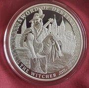 Wiedźmin Miecz Przeznaczenia BU 2 oz Ag 999 srebrna moneta 