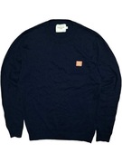 Czarny Kaszmirowy Sweter Les Deux Ralph Lacoste logo wygodny wełniany