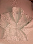 Kurtka ocieplana jasna kremowa satyna wet look retro y2k