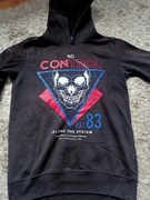 Bluza czarna czaszka z kapturem YFK 158 na 164