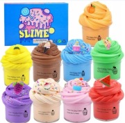 Zestaw SLIME 9 kubków butter slime gluty dla dzieci 3+ prezent