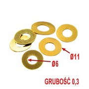 PODKŁADKA MOSIĘŻNA M6 Ø6 10szt