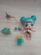 Lalka L.O.L Surprise zielona brokatowa + torebka