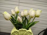 Tulipany silikonowe jak żywe 10 szt białe