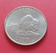 Moneta 1/4 dolara USA - 2005. Kansas 1861.