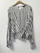 Bluzka wiskozowa biała w paski bluzeczka New Look rozmiar 40 L