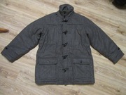 H. VALENTINO męski szary krótki płaszcz budrysówka vintage wełna XL