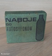OpakowaniePudełko z pustymi nabojami do syfonu PRL