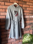 Nowa z metką  sukienka szara obracane cekiny 158 