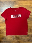Bawełniana koszulka czerwona tshirt Levis rozmiar M