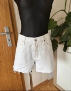 H&M 40 L białe spodenki jeansowe szorty lato wakacje