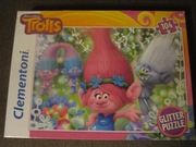 Puzzle z brokatem Trolls, 104 szt, Clementoni NOWE