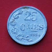 25  Centimów 1954 r   - Luksemburg     