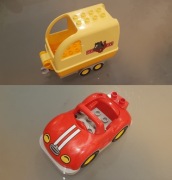 LEGO Duplo samochód z przyczepą dla konia z zestawu 10807