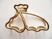 Klamra do włosów szczęka złota metalowa