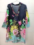 Bawełniana tunika na upały boho wygodna haft 