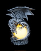 Strażnik Tajemnic! Lampa "Dragon Eclipse" Smok Czuwający nad Magiczna Kulą
