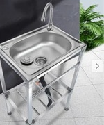 ZLEWOZMYWAK JEDNOKOMOROWY STAL NIERDZEWNA ZLEW Z PÓŁKĄ