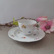 Duo Maissen Miśnia vintage filiżanka talerzyk stara porcelana