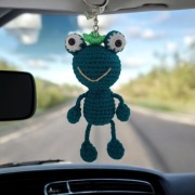 Zielona żabka, breloczek, brelok, rękodzieło
