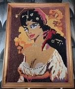 Cyganka obraz haftowany 