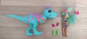 Enchantimals dinozaur T-rex + lalka Rockelle firmy Mattel